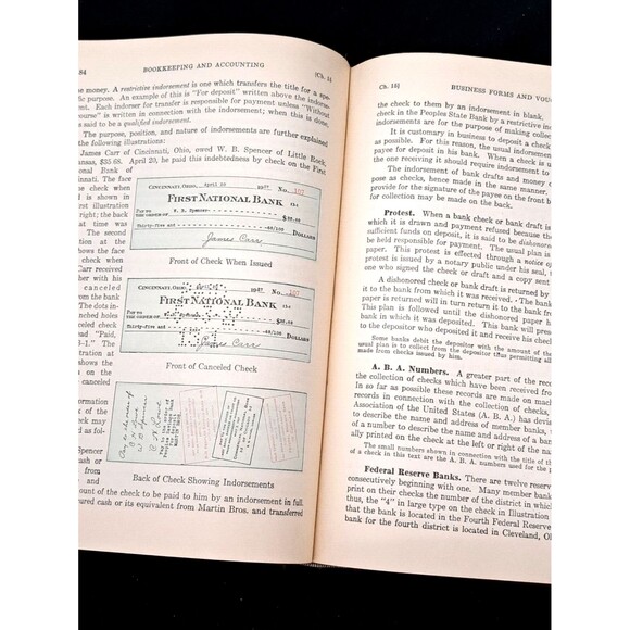 VTG 1930 Hardback 20th Century Bookkeeping & Accounting Textbook James W. Baker - Picture 5 of 9